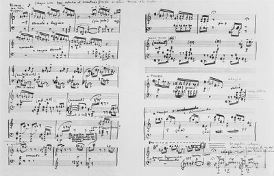 Score by Erik Satie